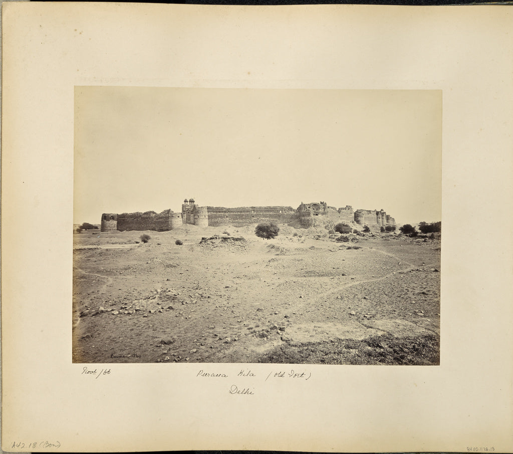 Samuel Bourne:The Purana Kila, Old Fort of Delhi, Poster Print Wall Art