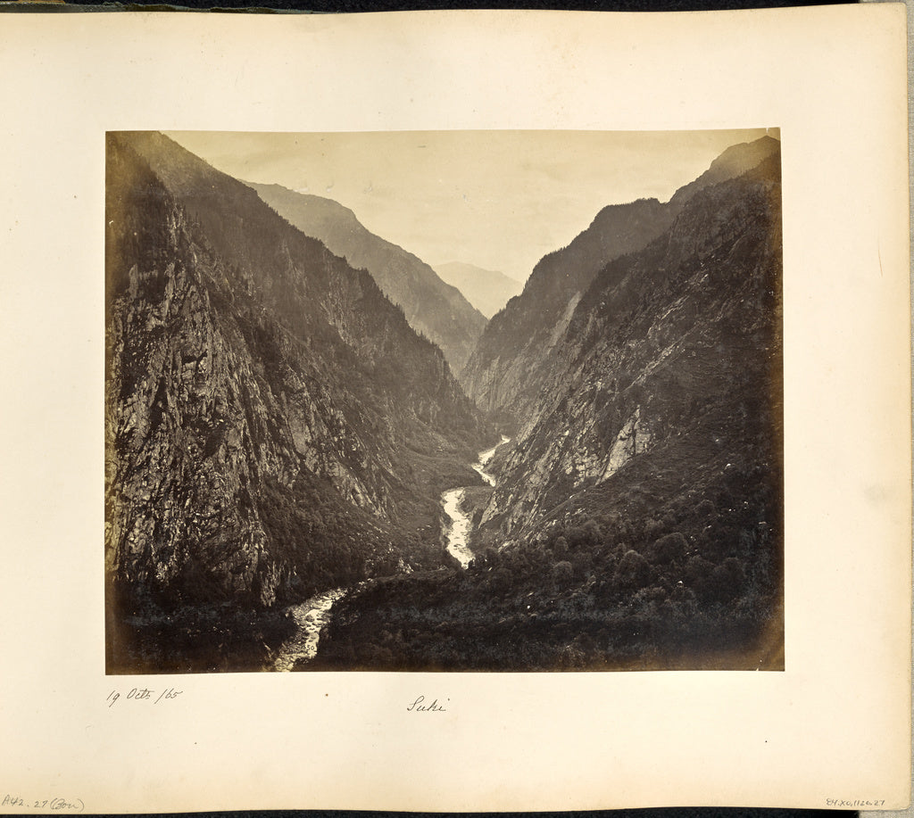 Samuel Bourne:The Ganges Valley, from the Village of Suki, e, Poster Print Wall Art