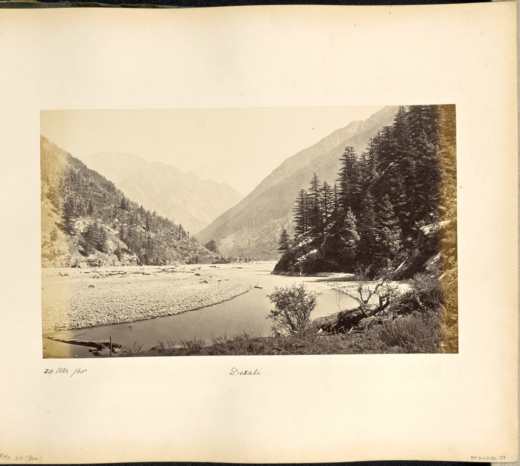 Samuel Bourne:The Ganges at Derali, Poster Print Wall Art
