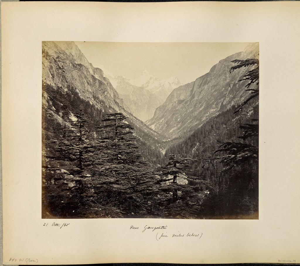 Samuel BourneAttributed to:The Ganges Valley, five miles bel, Poster Print Wall Art