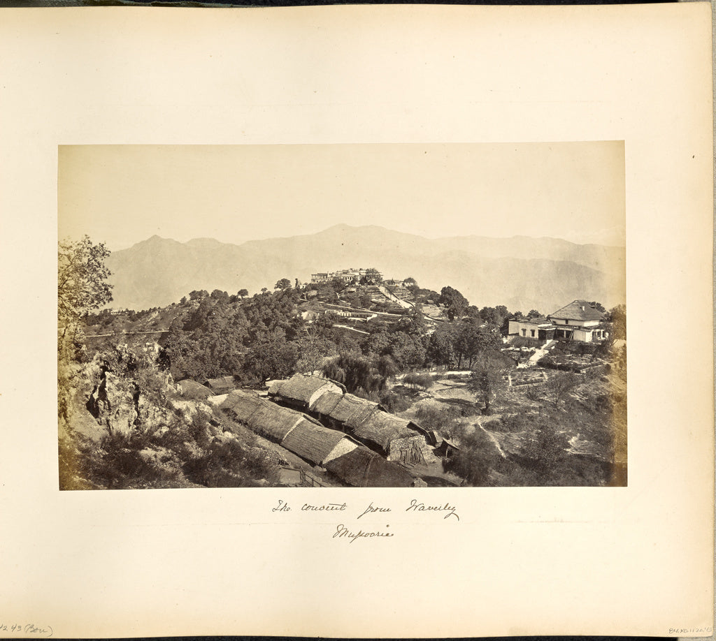 Samuel Bourne:Mussoorie; The Convent, etc, from Waverly Hill, Poster Print Wall Art