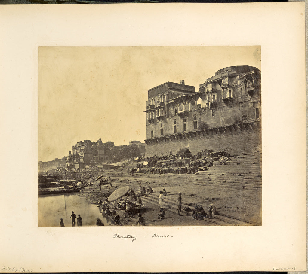 Samuel Bourne:Benares; Raja Jey Singh's Observatory, and Das, Poster Print Wall Art
