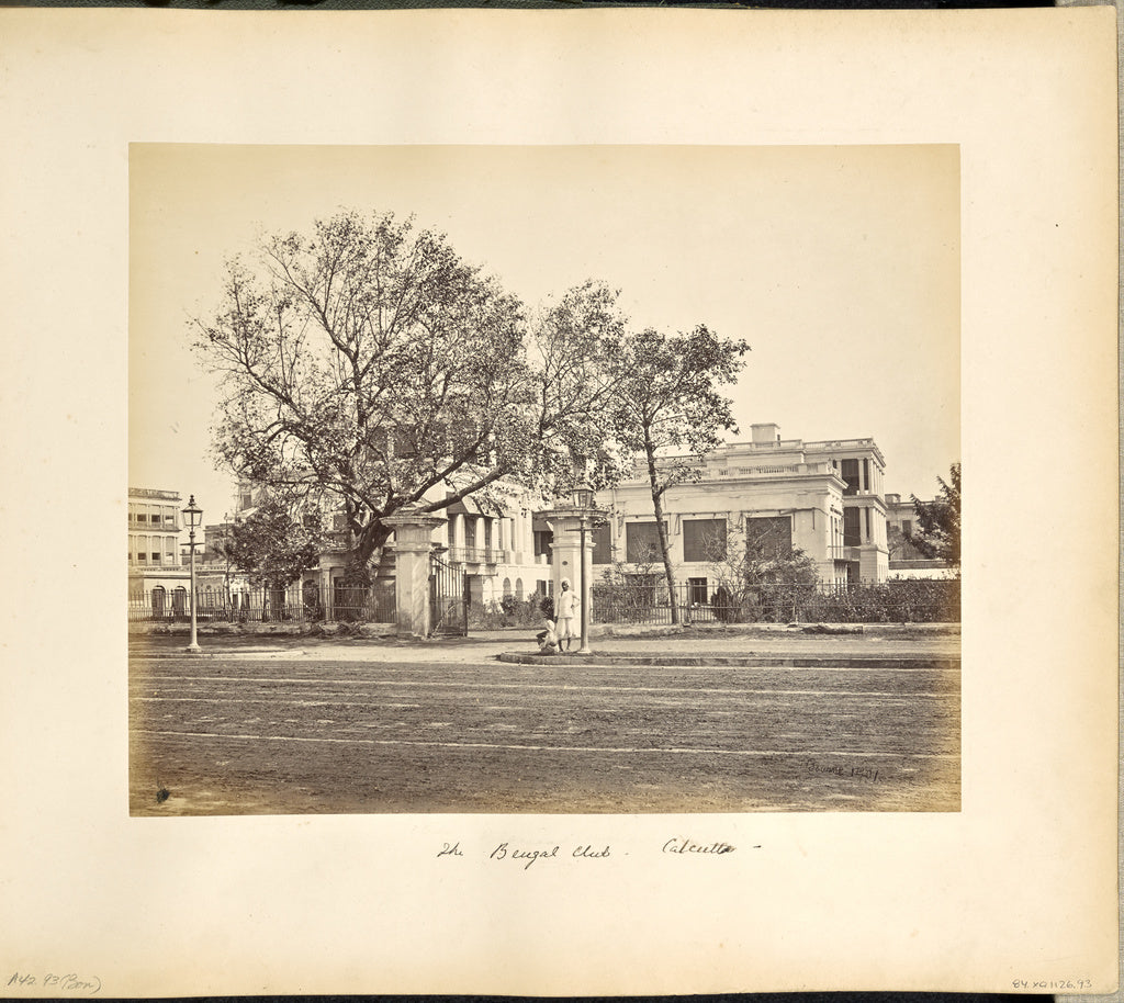 Samuel Bourne:Calcutta; The Bengal Club, Poster Print Wall Art