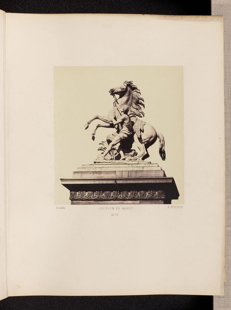 edouard Baldus:Chevaux de Marly (No. 73), Poster Print Wall Art