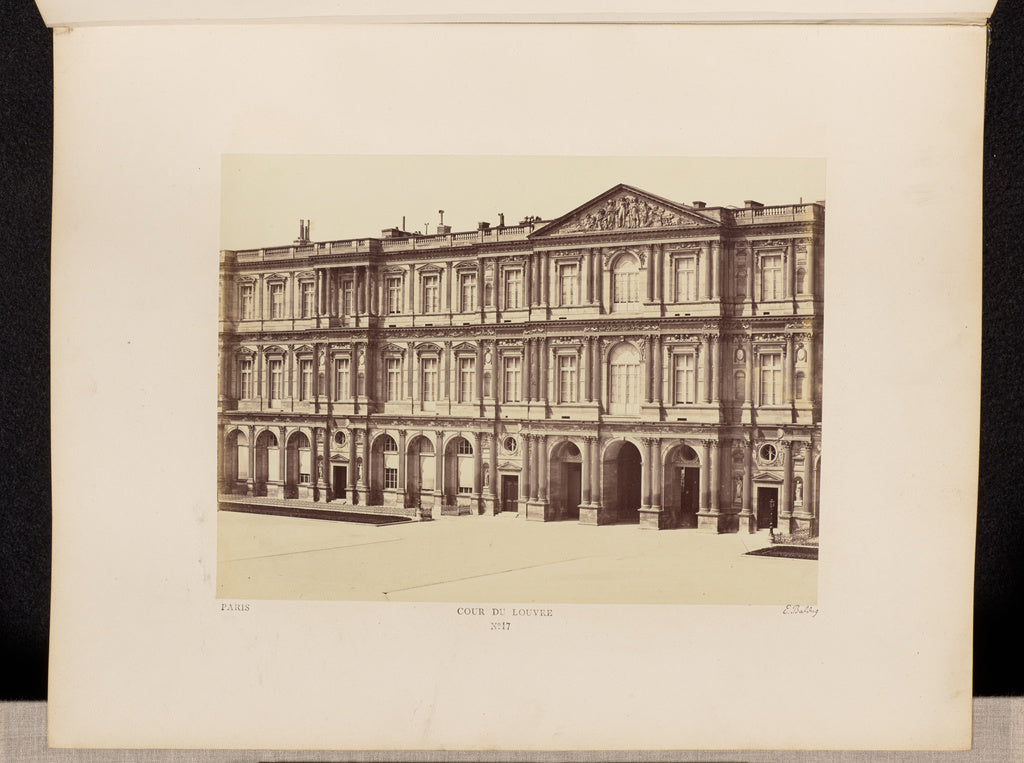 edouard Baldus:Cour du Louvre (No. 17), Poster Print Wall Art