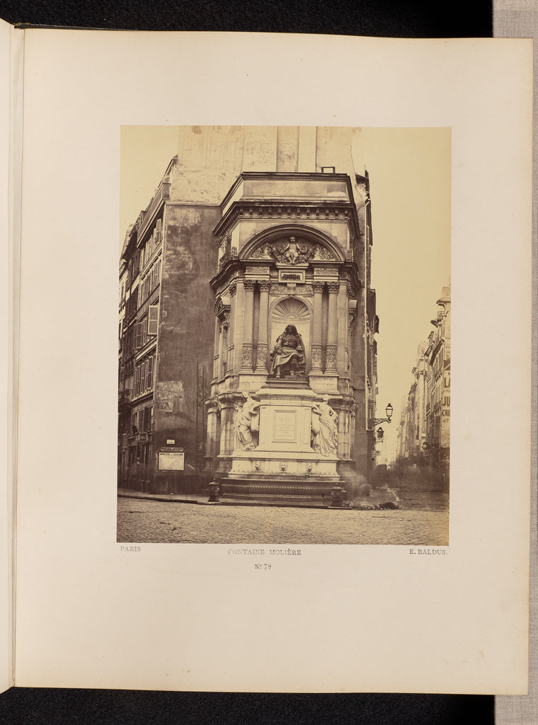 edouard Baldus:Fontaine Molière (No. 78), Poster Print Wall Art
