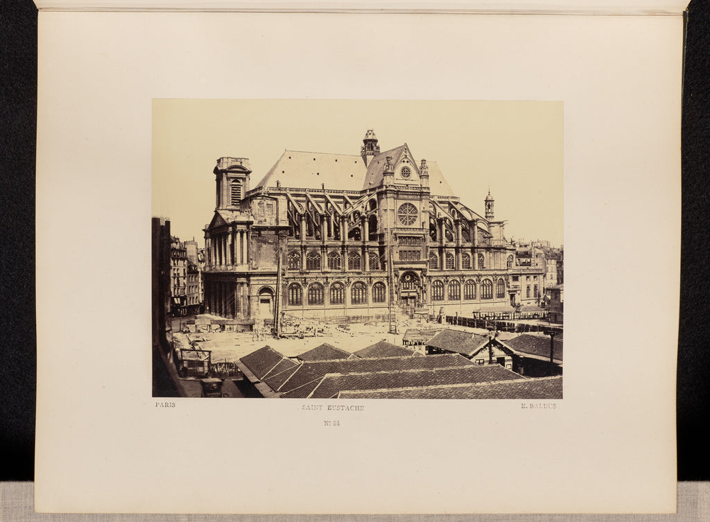 edouard Baldus:Saint Eustache (No. 54), Poster Print Wall Art