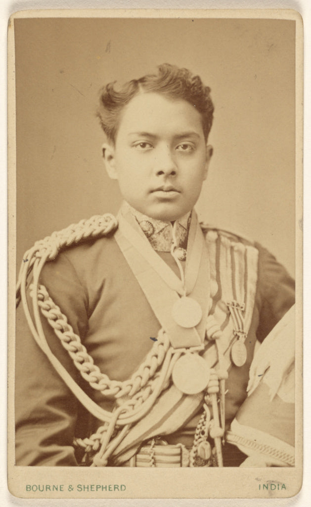 Bourne & Shepherd:[Portrait of Young Man in Military Costume, Poster Print Wall Art