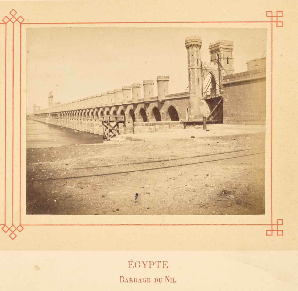 Félix Bonfils:Barrage du Nil., Poster Print Wall Art