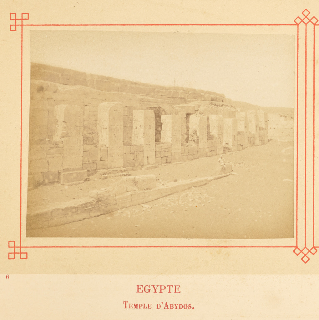 Félix Bonfils:Temple d'Abydos., Poster Print Wall Art