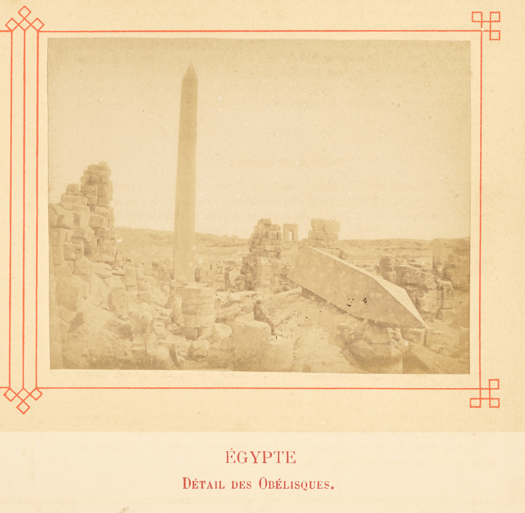 Félix Bonfils:Détail des Obélisques., Poster Print Wall Art