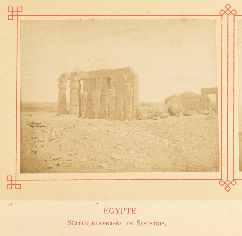 Félix Bonfils:Statue renversée de Sésostris., Poster Print Wall Art