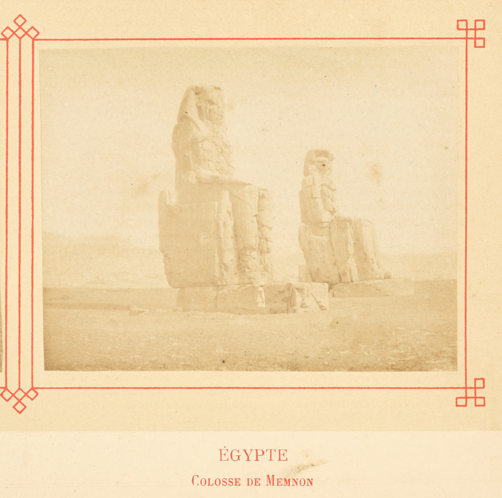 Félix Bonfils:Colosse de Memnon., Poster Print Wall Art