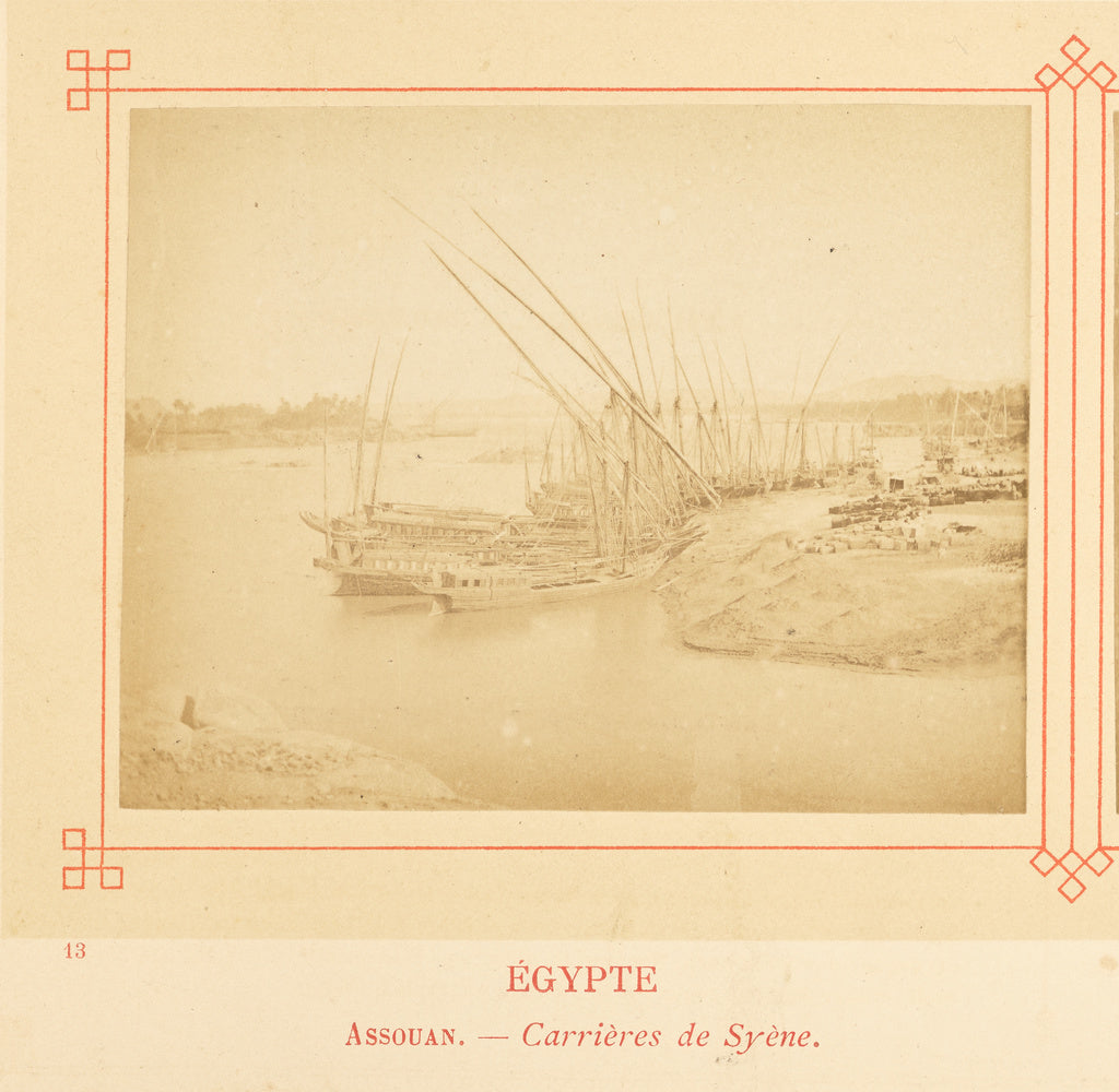 Félix Bonfils:Assouan. - Carrières de Syène., Poster Print Wall Art