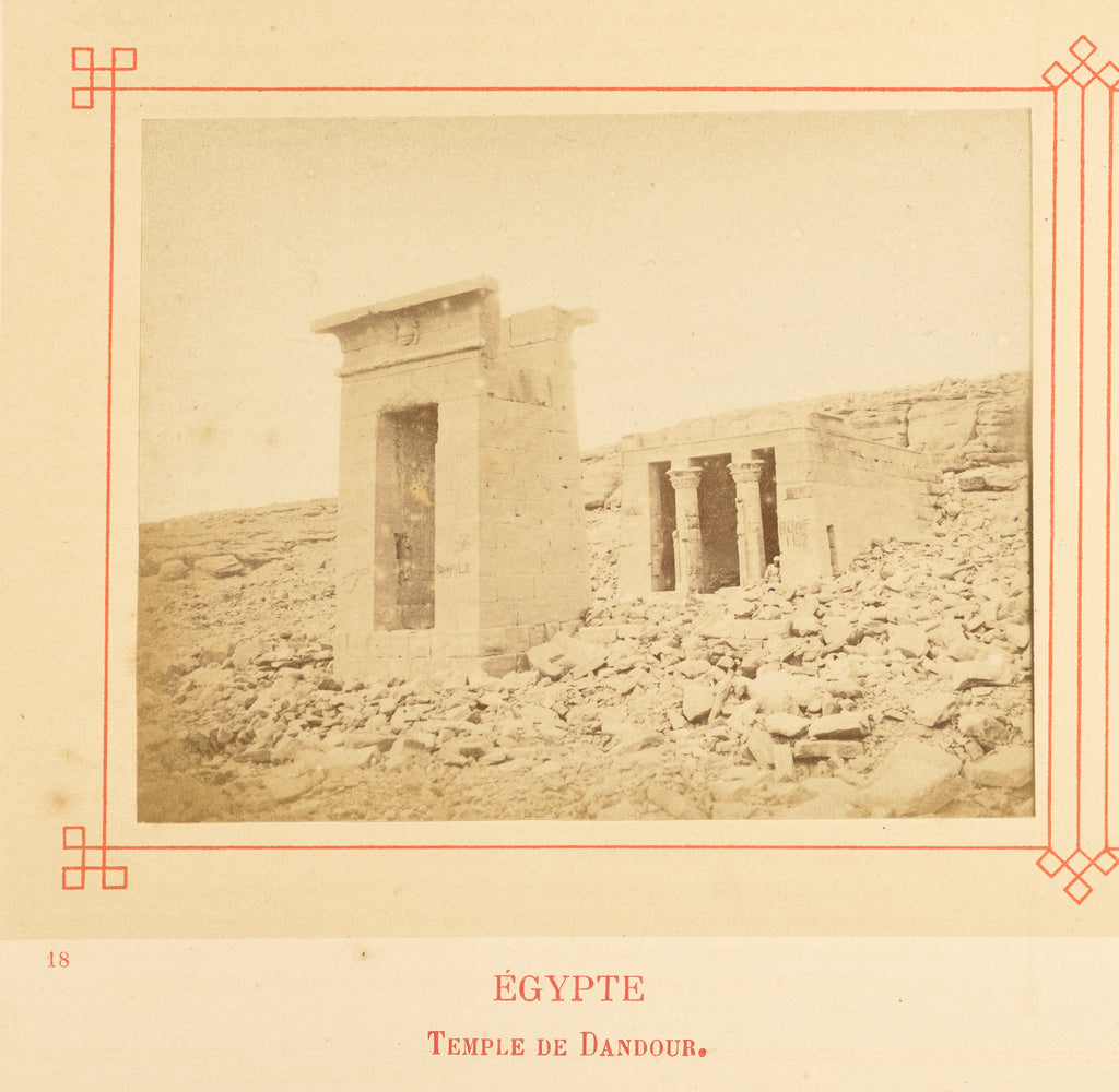 Félix Bonfils:Temple de Dandour., Poster Print Wall Art