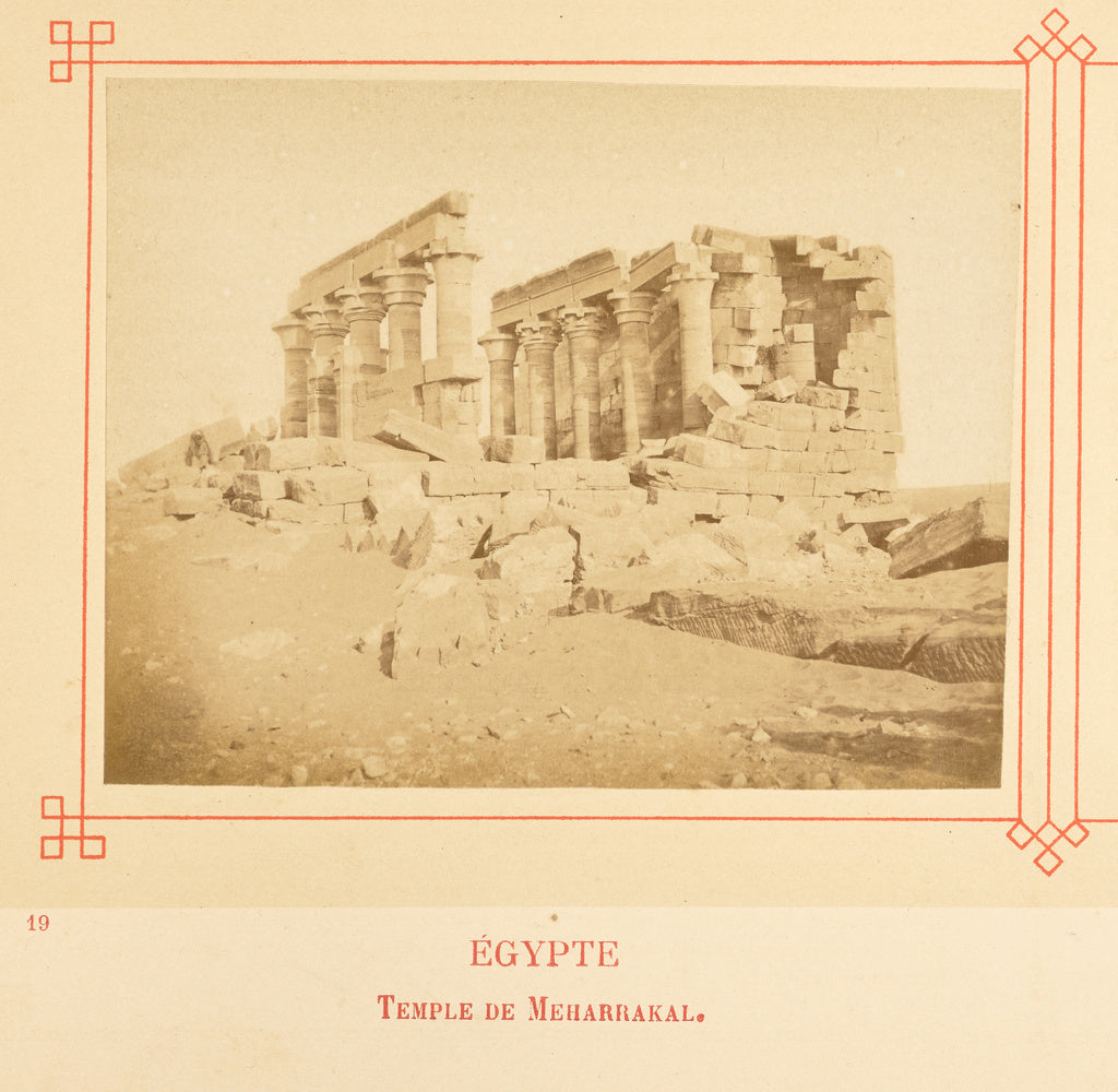 Félix Bonfils:Temple de Meharrakal., Poster Print Wall Art