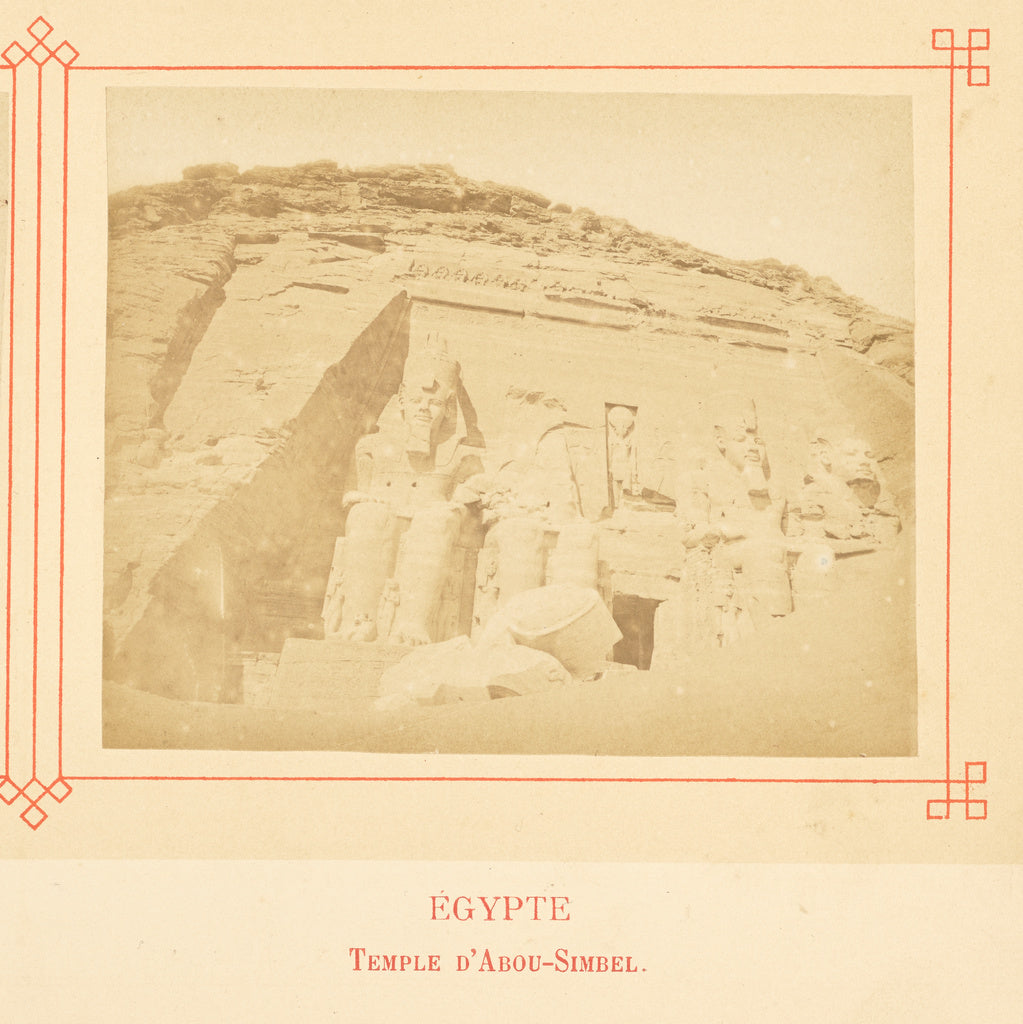 Félix Bonfils:Temple d'Abou-Simbel., Poster Print Wall Art