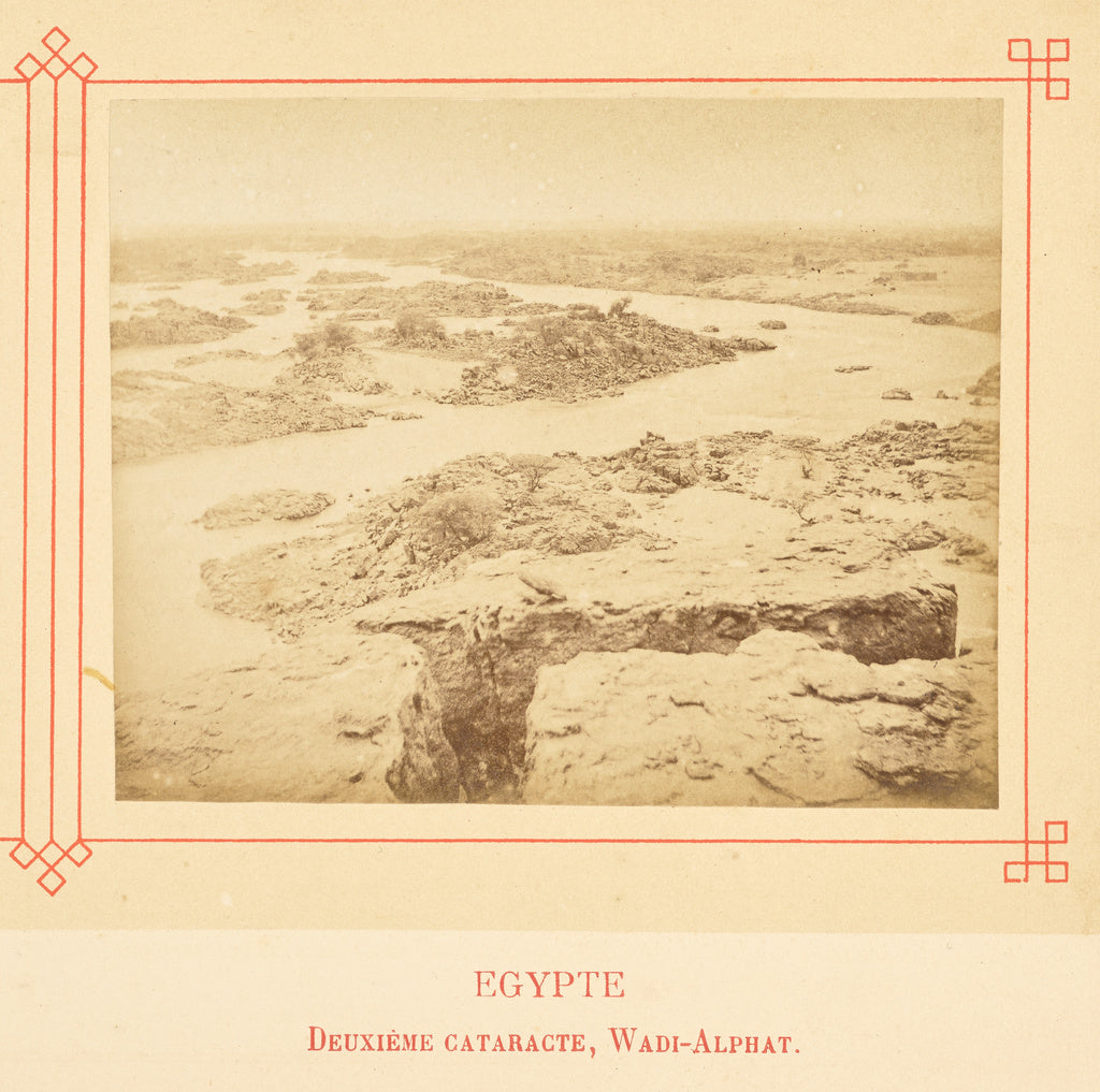 Félix Bonfils:Deuxième cataracte, Wadi-Alphat., Poster Print Wall Art