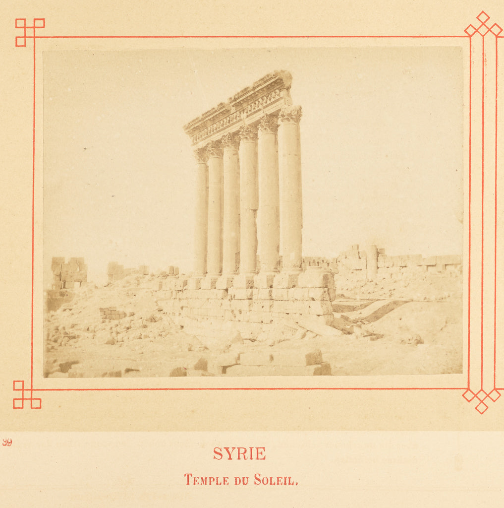 Félix Bonfils:Temple du Soleil., Poster Print Wall Art