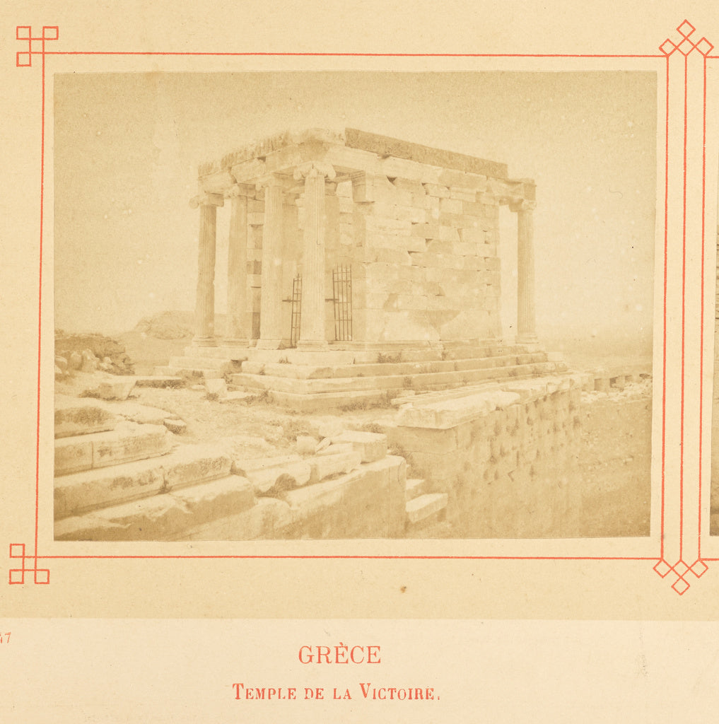 Félix Bonfils:Temple de la Victoire., Poster Print Wall Art