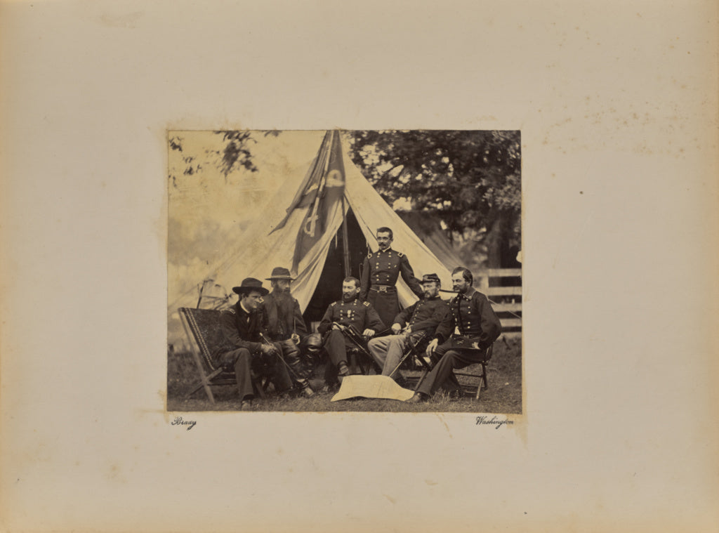 Mathew B. Brady:Generals Torbert, Sheridan, Wilson, Davies, , Poster Print Wall Art
