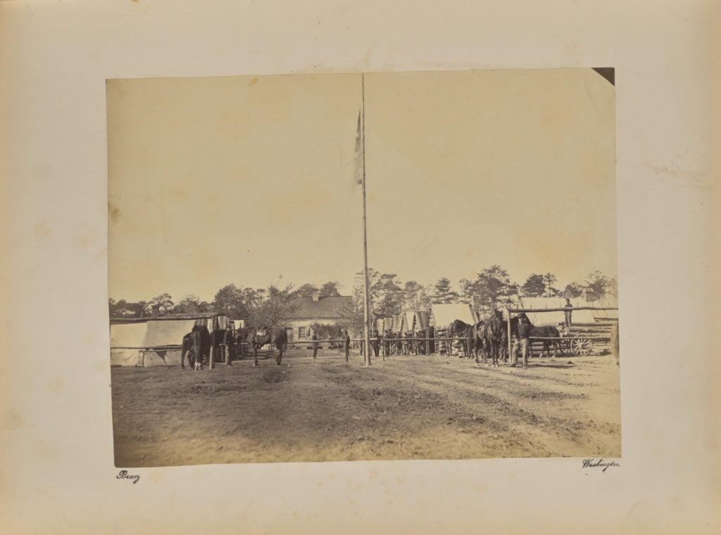 Mathew B. Brady:Fort Brady 1st Connecticut Artillery. Buildi, Poster Print Wall Art