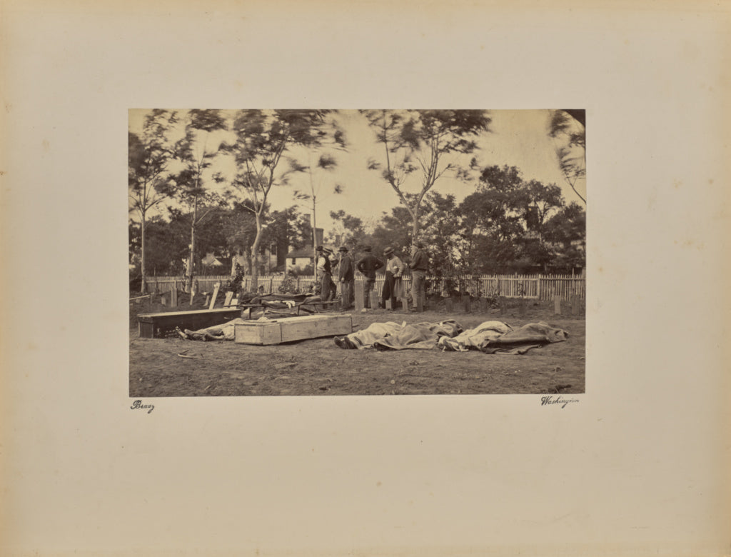 Mathew B. Brady:Wounded at Fredericksburg, Poster Print Wall Art