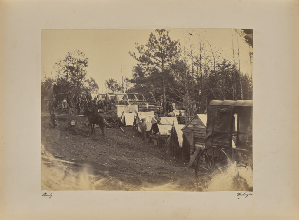 Mathew B. Brady:General Terry's Headquarters, Poster Print Wall Art