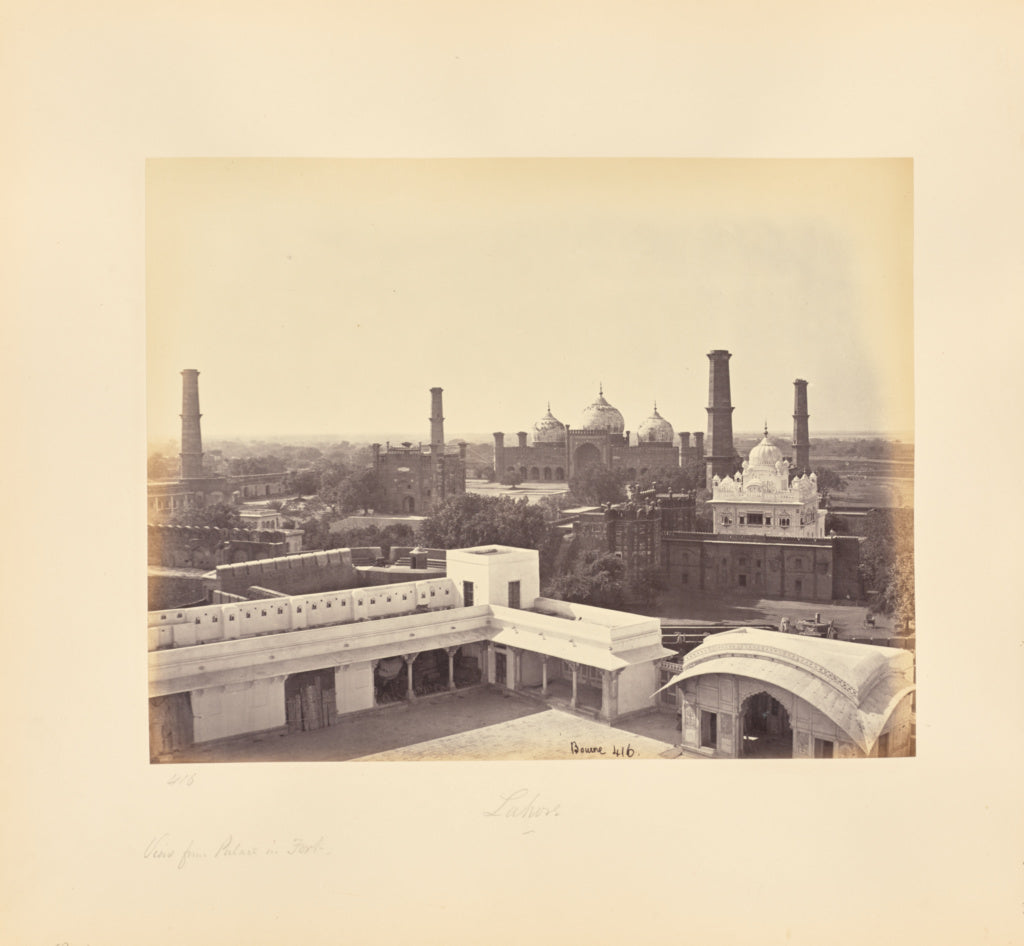 Samuel Bourne:Lahore; View from Palace in the Fort, Poster Print Wall Art