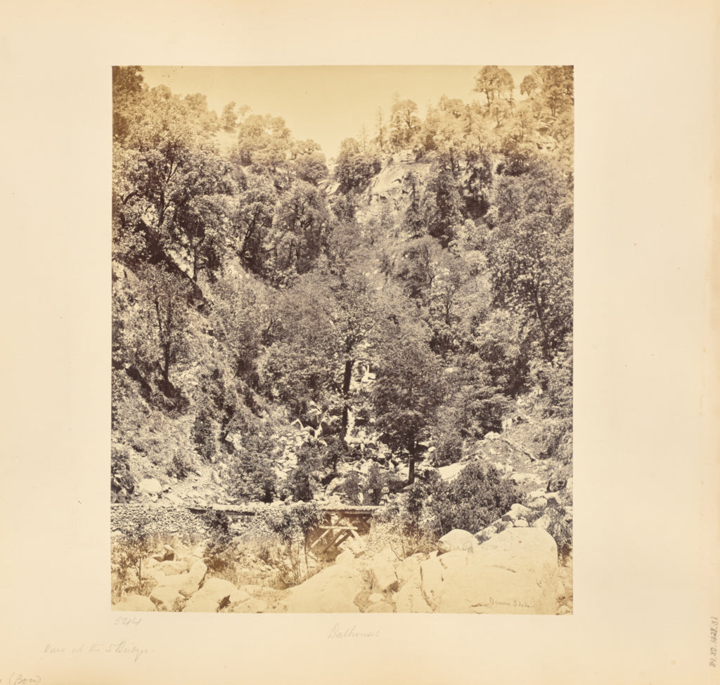 Samuel Bourne:Dalhousie; View at the Five Bridges, Poster Print Wall Art