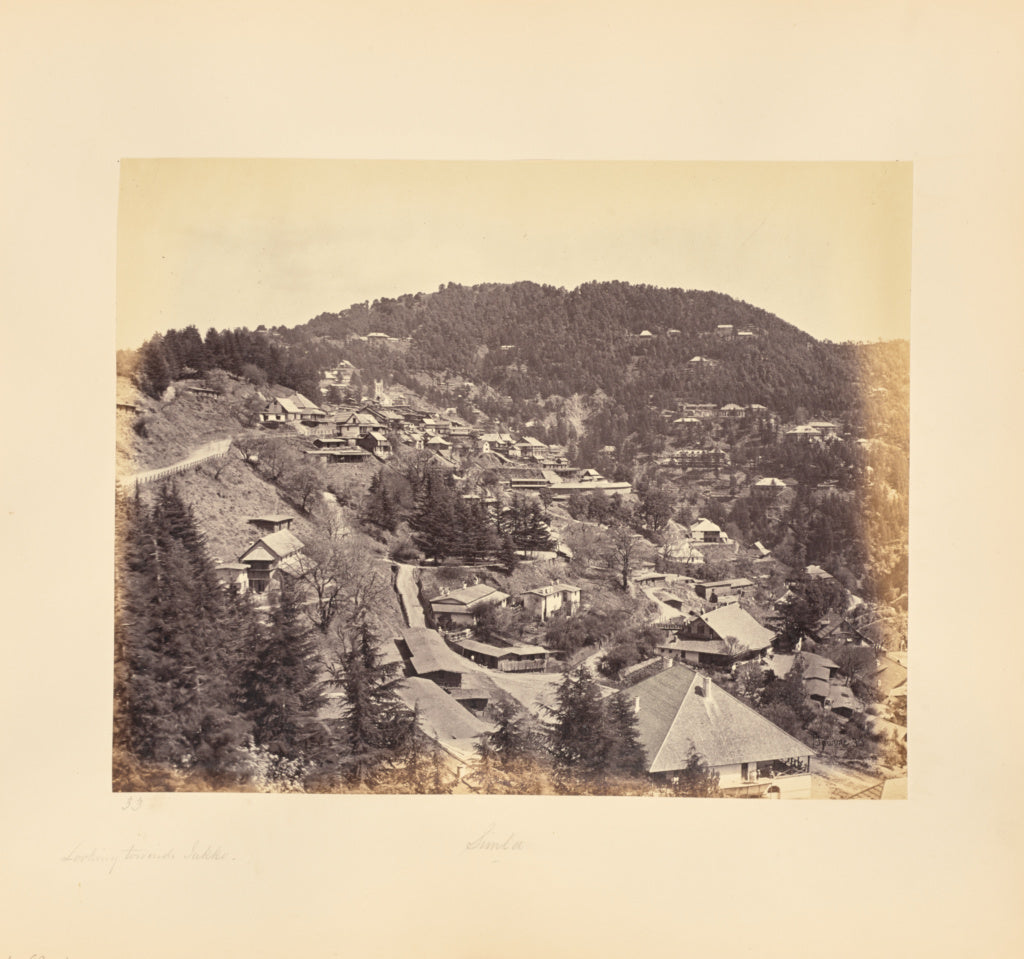 Samuel Bourne:Simla; Looking towards Jakko, Poster Print Wall Art
