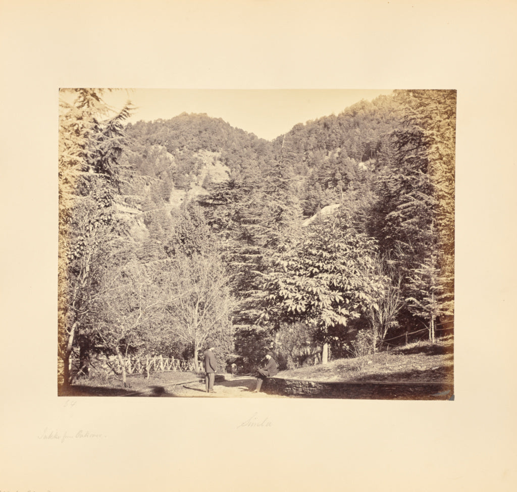 Samuel Bourne:Simla; Jakko, from "Oakover" (General View fro, Poster Print Wall Art