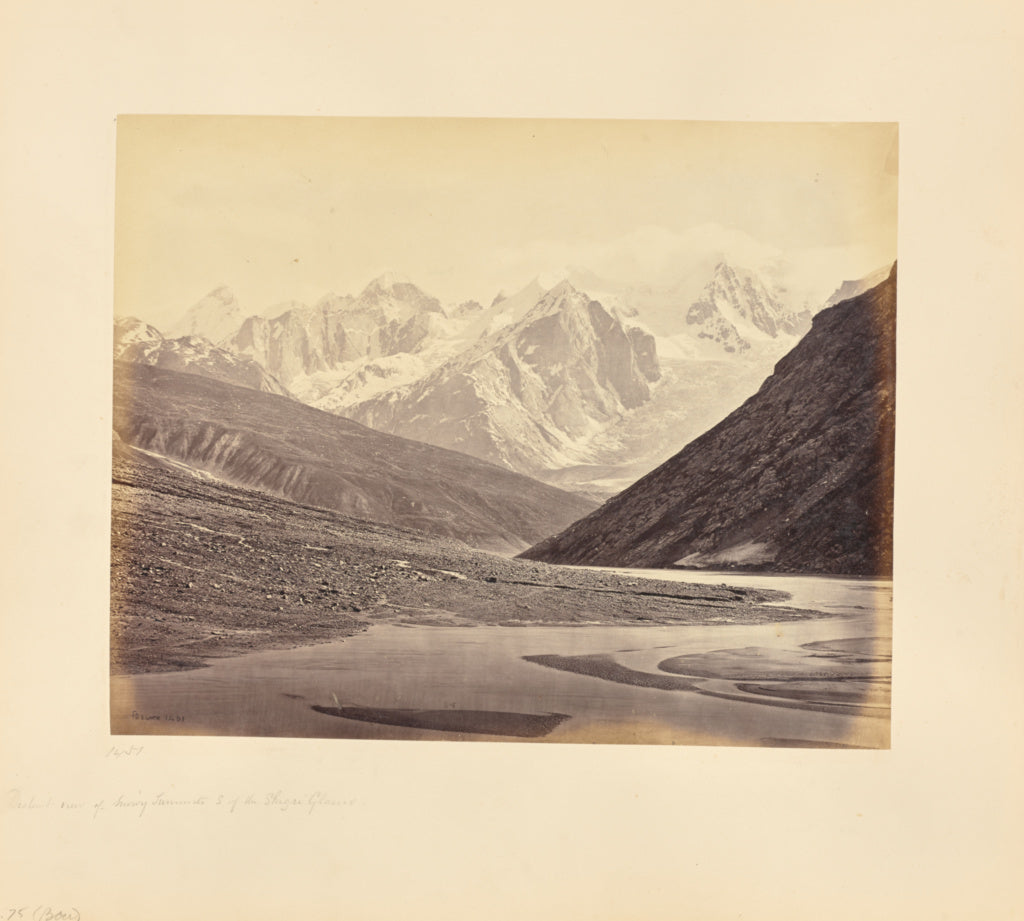 Samuel Bourne:Distant View of the Snowy Summits South of the, Poster Print Wall Art