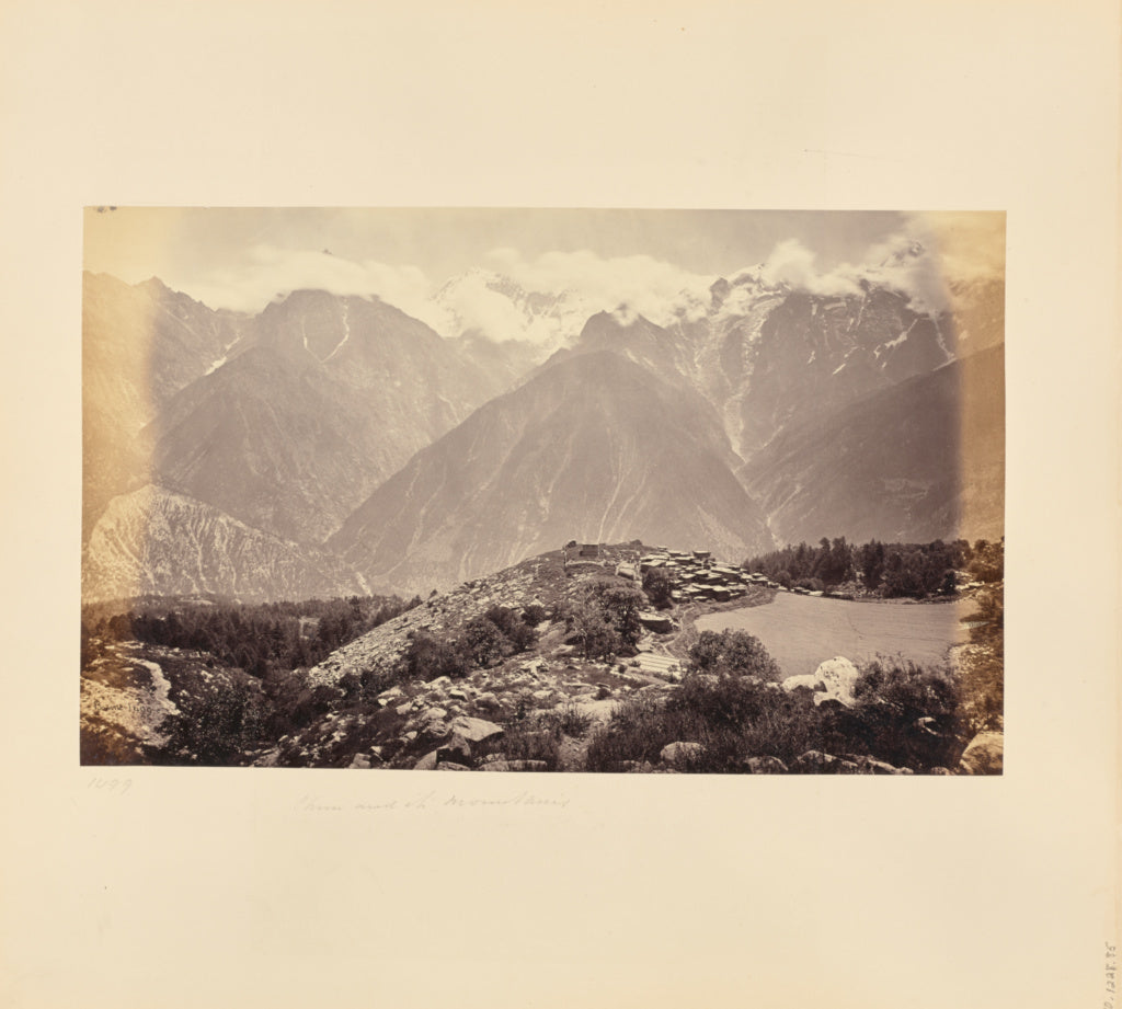 Samuel Bourne:Chini and Its Mountains, Poster Print Wall Art