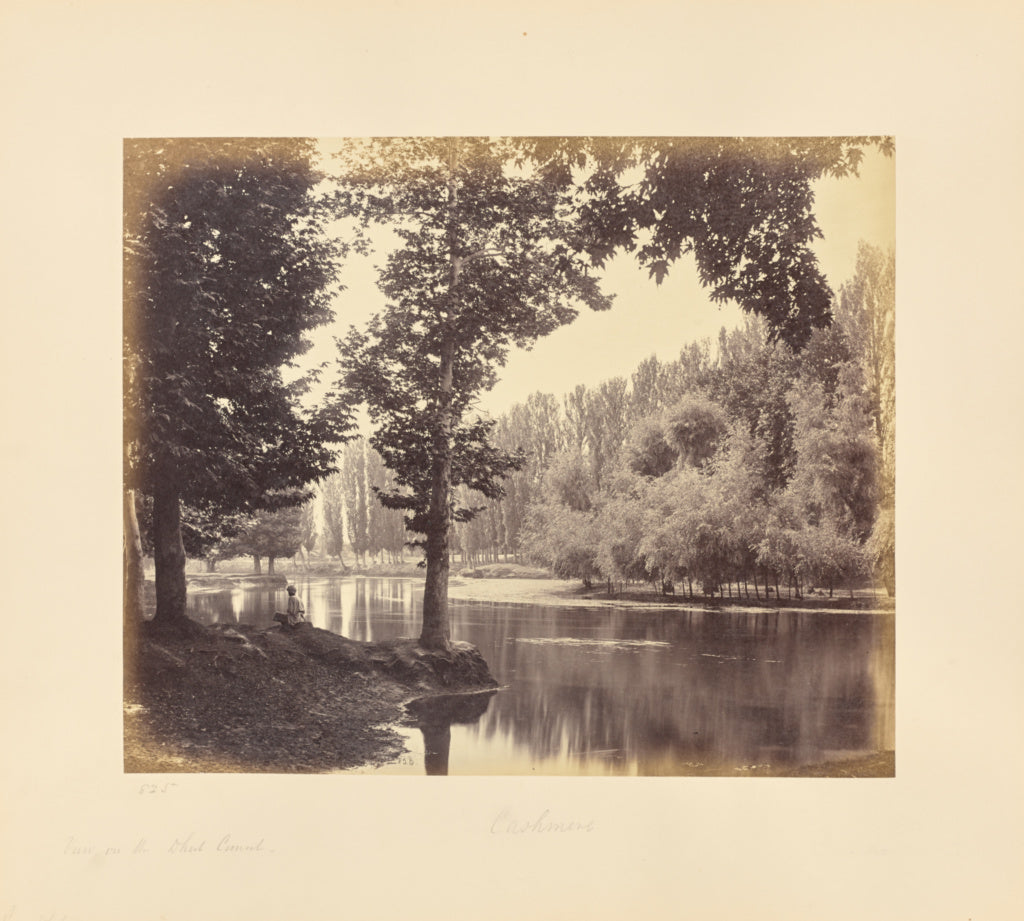 Samuel Bourne:Srinuggur; A View on the Canal, Poster Print Wall Art