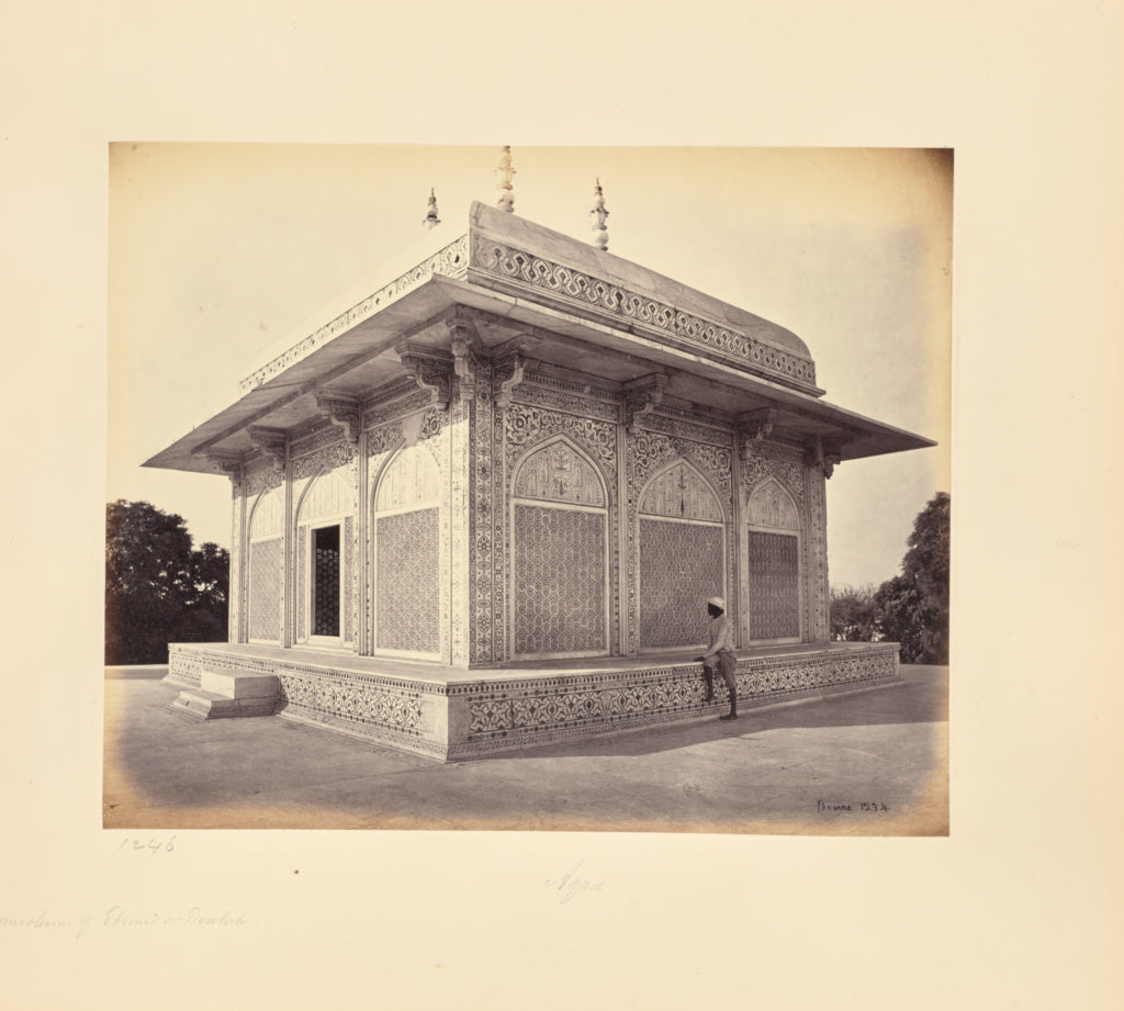 Samuel Bourne:Agra; The Mausoleum of Prince Etmad-Dowlah, th, Poster Print Wall Art