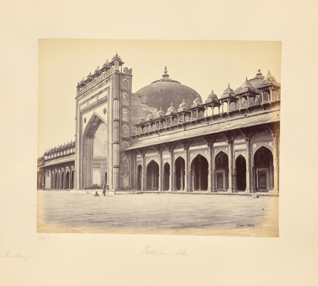 Samuel Bourne:Futtypore Sikri; The Mosque on the Western Sid, Poster Print Wall Art