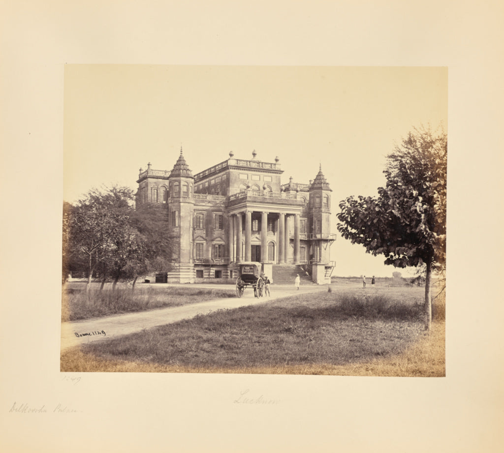 Samuel Bourne:Lucknow; The Dilkusha Palace, Poster Print Wall Art