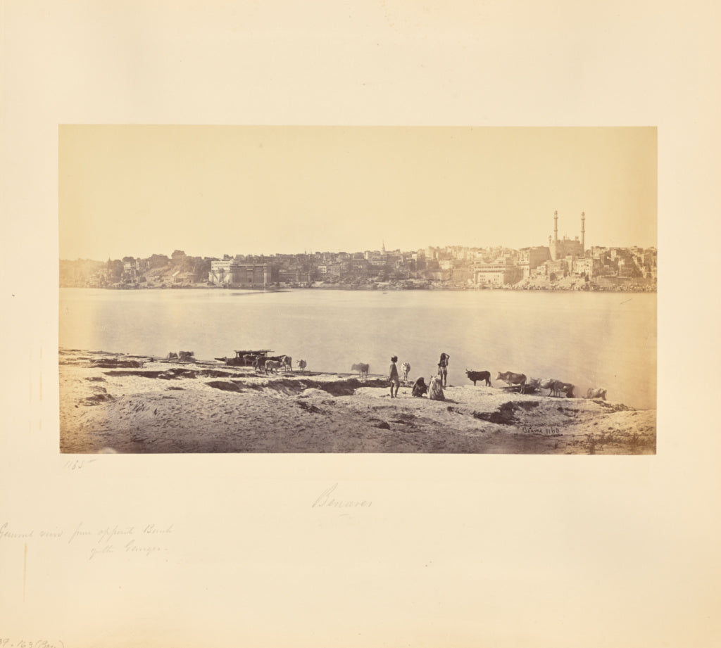 Samuel Bourne:Benares; General View from the Opposite Bank o, Poster Print Wall Art