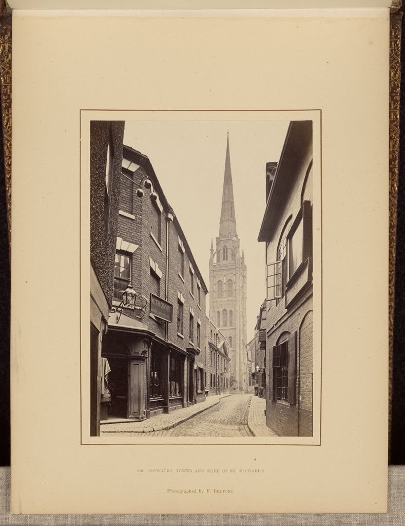 Francis Bedford:Coventry, tower and spire of St. Michael's, Poster Print Wall Art