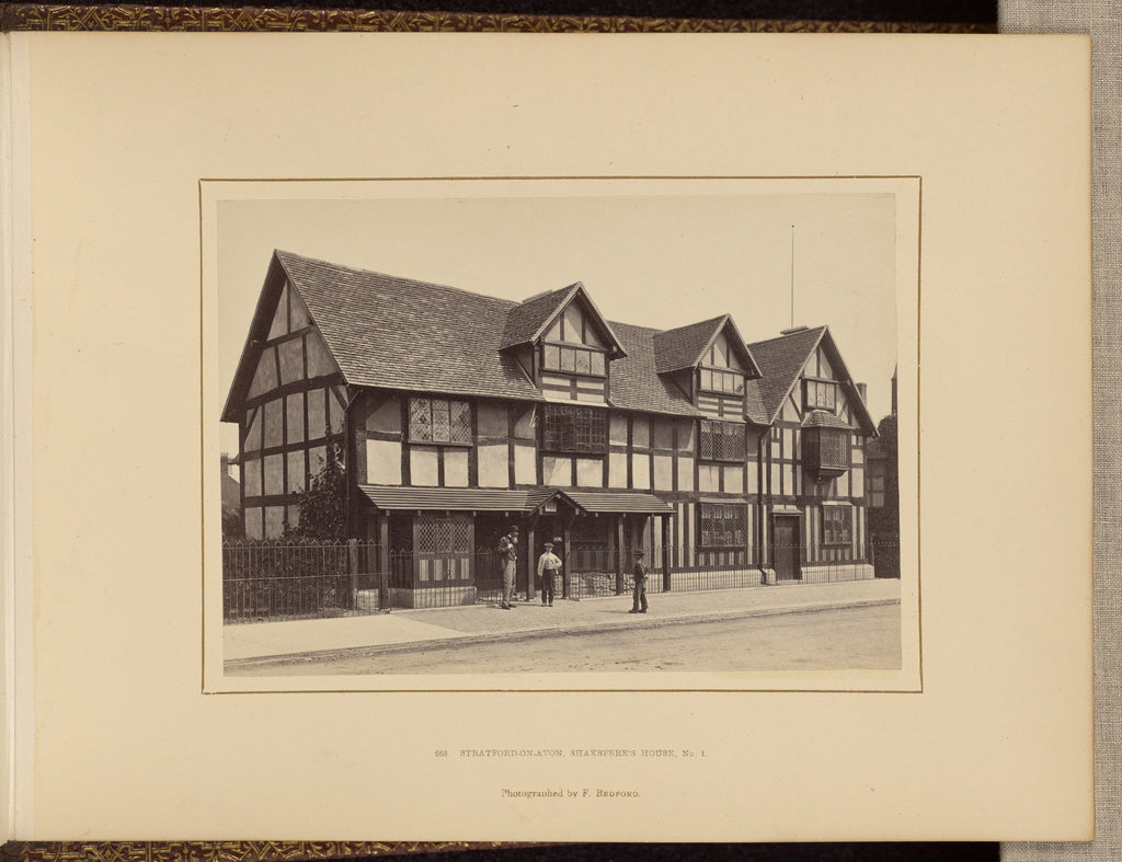 Francis Bedford:Stratford-on-Avon, Shakespeare's house, No. , Poster Print Wall Art