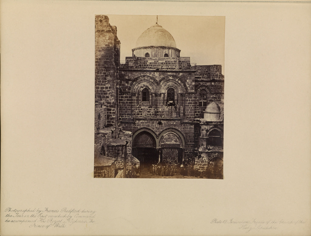 Francis Bedford:Jerusalem - Façade of the Church of the Hol, Poster Print Wall Art