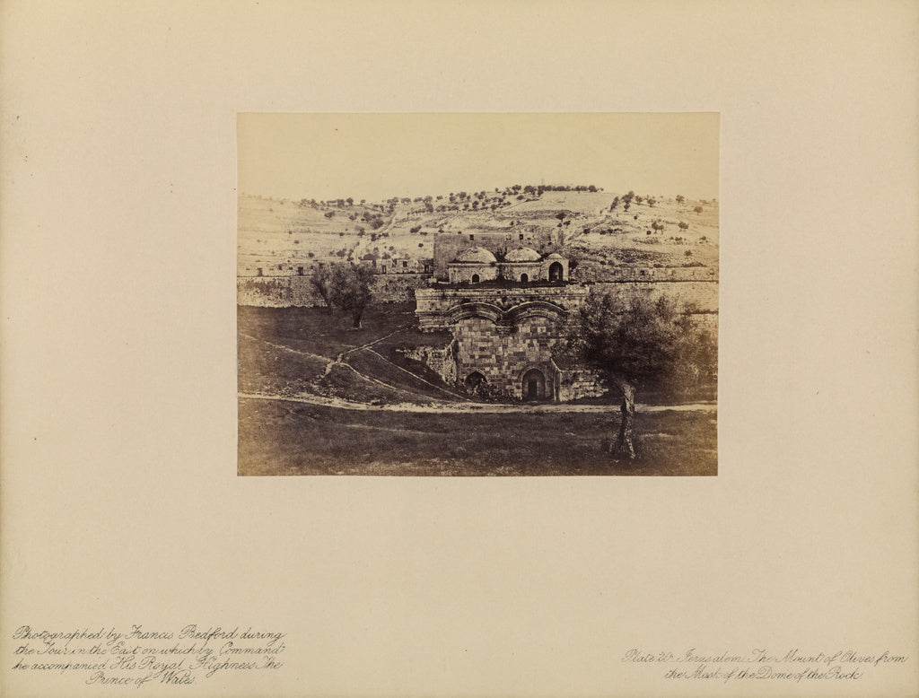 Francis Bedford:Jerusalem - The Mount of Olives from the Mos, Poster Print Wall Art