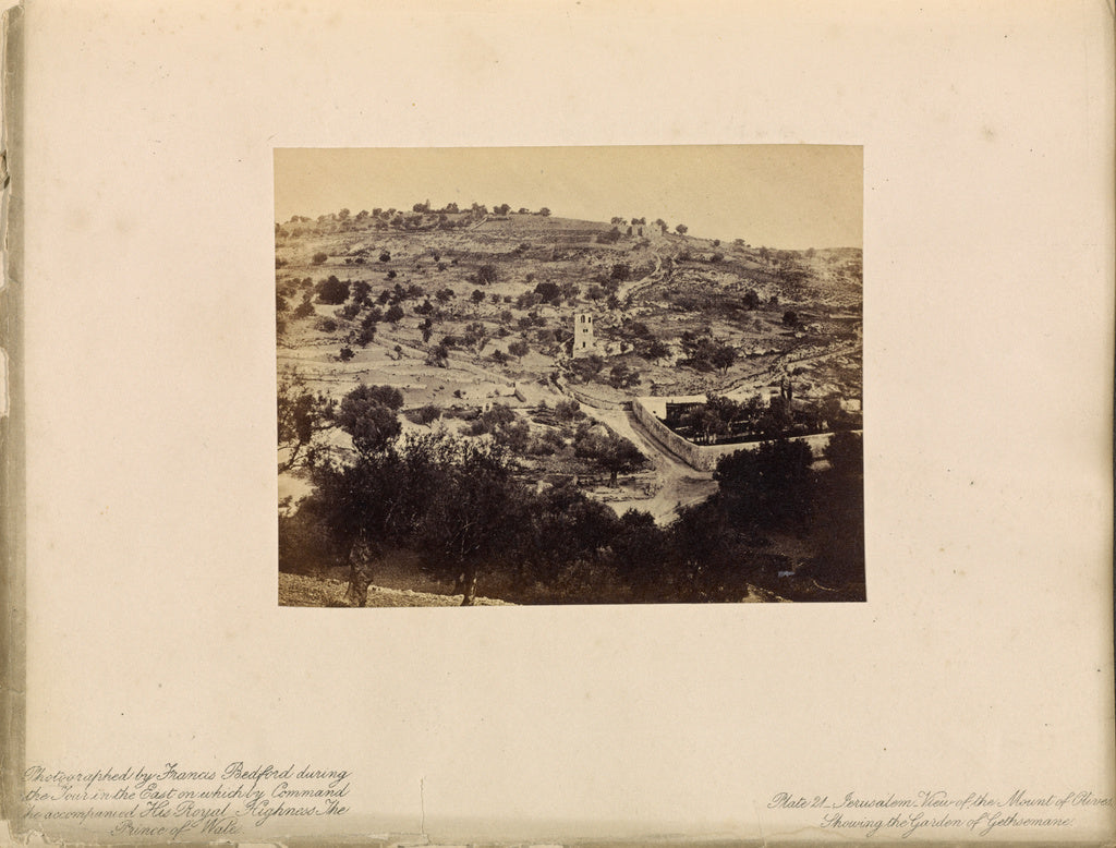 Francis Bedford:Jerusalem - View of the Mount of Olives, Sho, Poster Print Wall Art