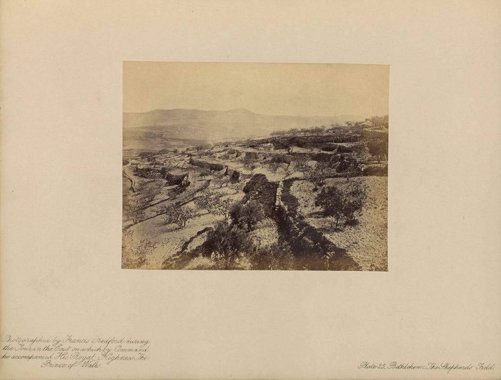 Francis Bedford:Bethlehem - The Shepherds' Field, Poster Print Wall Art
