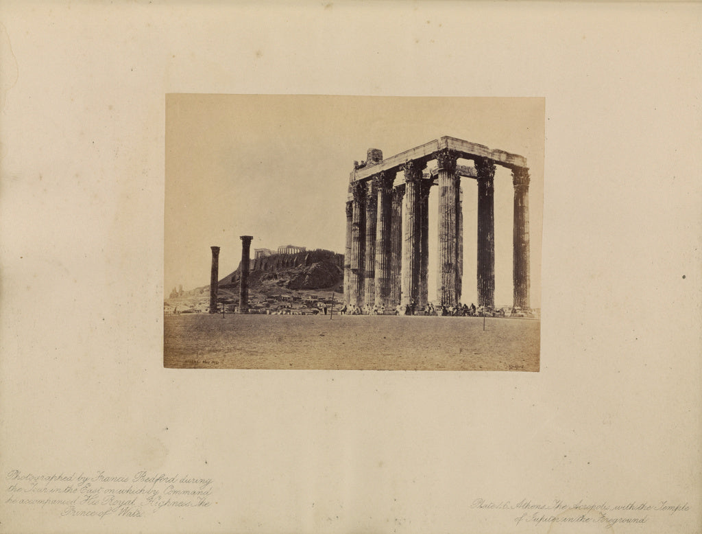 Francis Bedford:Athens - The Acropolis, with the Temple of J, Poster Print Wall Art