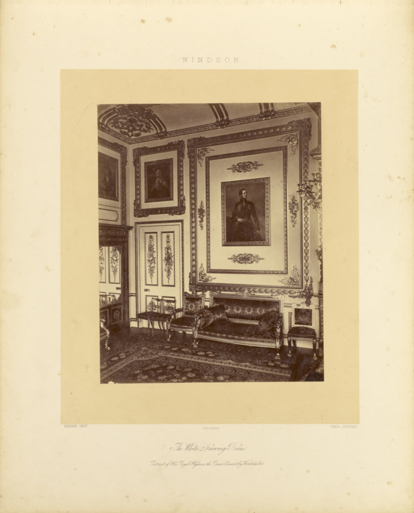 André Adolphe-Eugène Disdéri:The White Drawing Room. Portrai, Poster Print Wall Art
