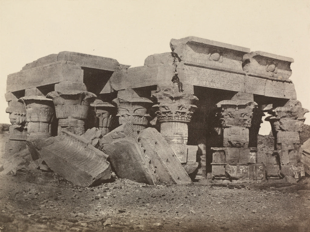 Maxime Du Camp:Haute egypte. Temple d'Ombos, Poster Print Wall Art