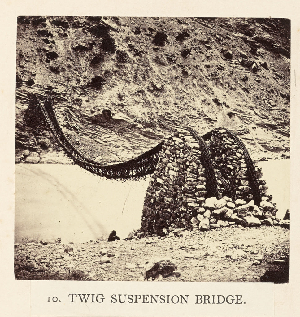 Philip Henry Egerton:Twig Suspension Bridge, Poster Print Wall Art