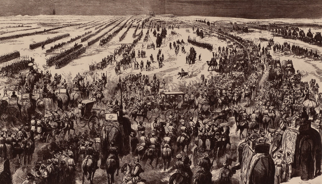 Bourne & Shepherd:On the Way to the Proclamation, Poster Print Wall Art